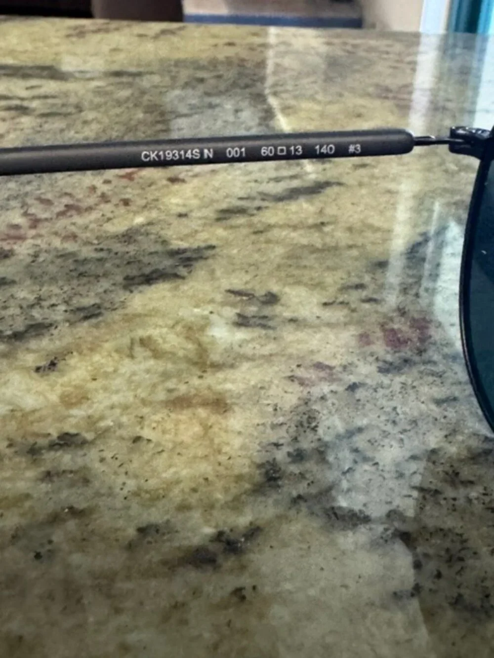 Calvin Klein CK19314S Aviator Pilot Sunglasses 16 13 140 Black Metal Gray Lens